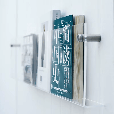 Porte revue mural - ModernStorageRack™ - Transparent - Mobilaura