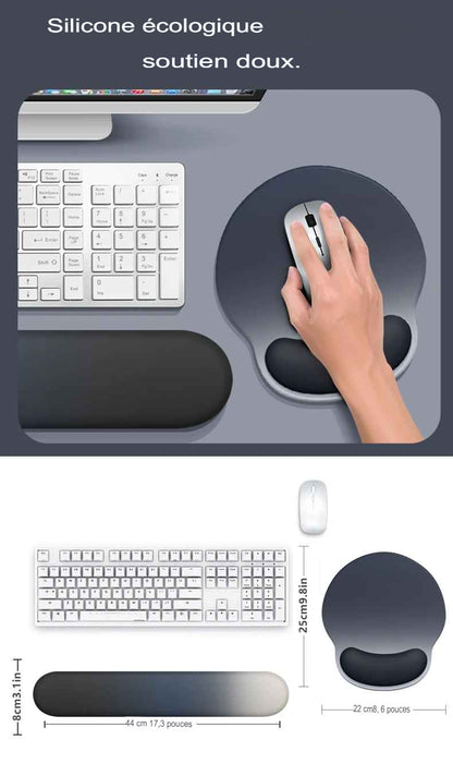 Description détaillée et mesures du tapis de souris noir