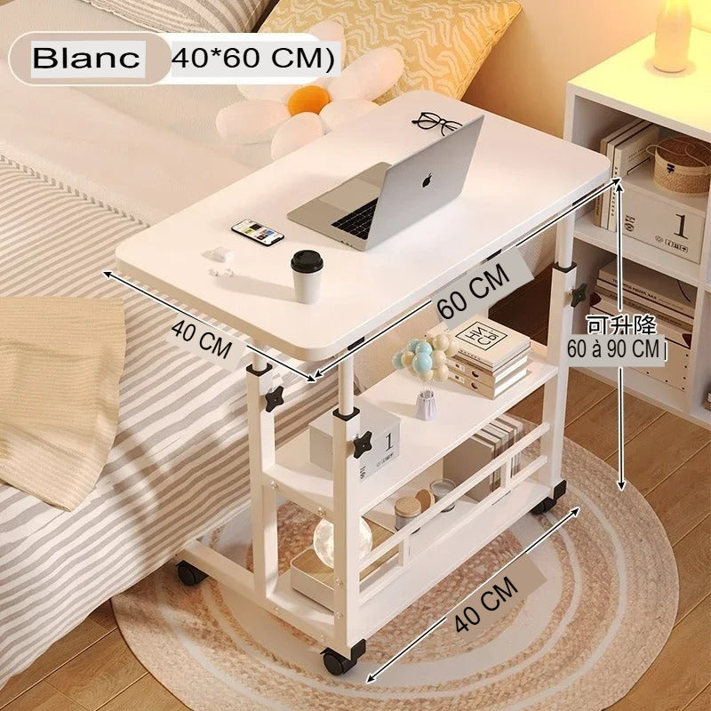 Bureau pour petit espace blanc tourné vers l'étage