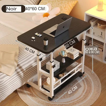 Description du bureau pour petit espace noir 60 cm