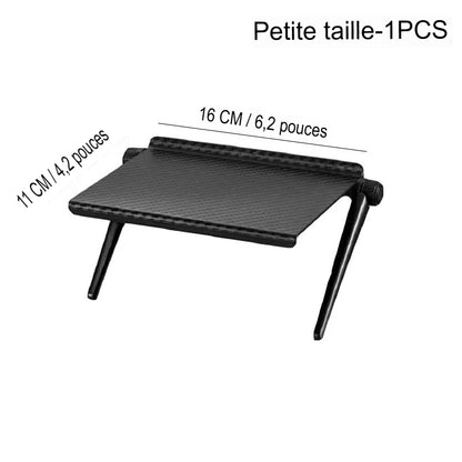 Détail des mesures de l'étagère de bureau noire pour une pièce en taille S