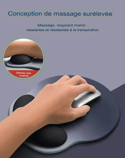 Fonction de massage du tapis de souris noir