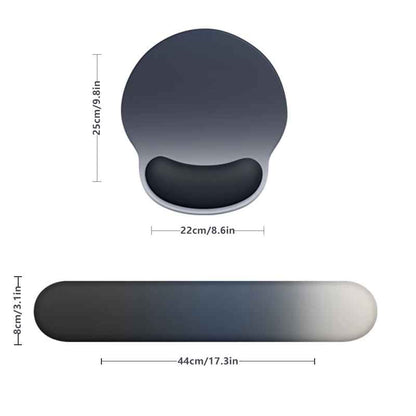 Mesures du tapis de souris et attelle noirs dégradé