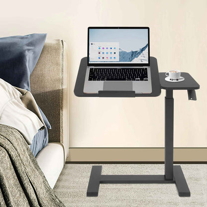 Petit bureau pour petit espace incliné noir dans une chambre