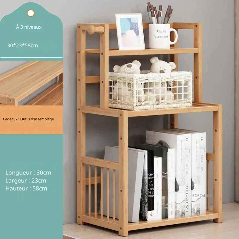 Étagère bureau en bois 3 niveaux | OrganizPro NaturaDesk - Mobilaura