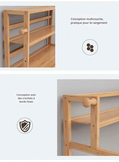 Étagère bureau en bois 3 niveaux | OrganizPro NaturaDesk - Mobilaura