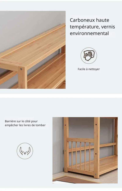 Étagère bureau en bois 3 niveaux | OrganizPro NaturaDesk - Mobilaura