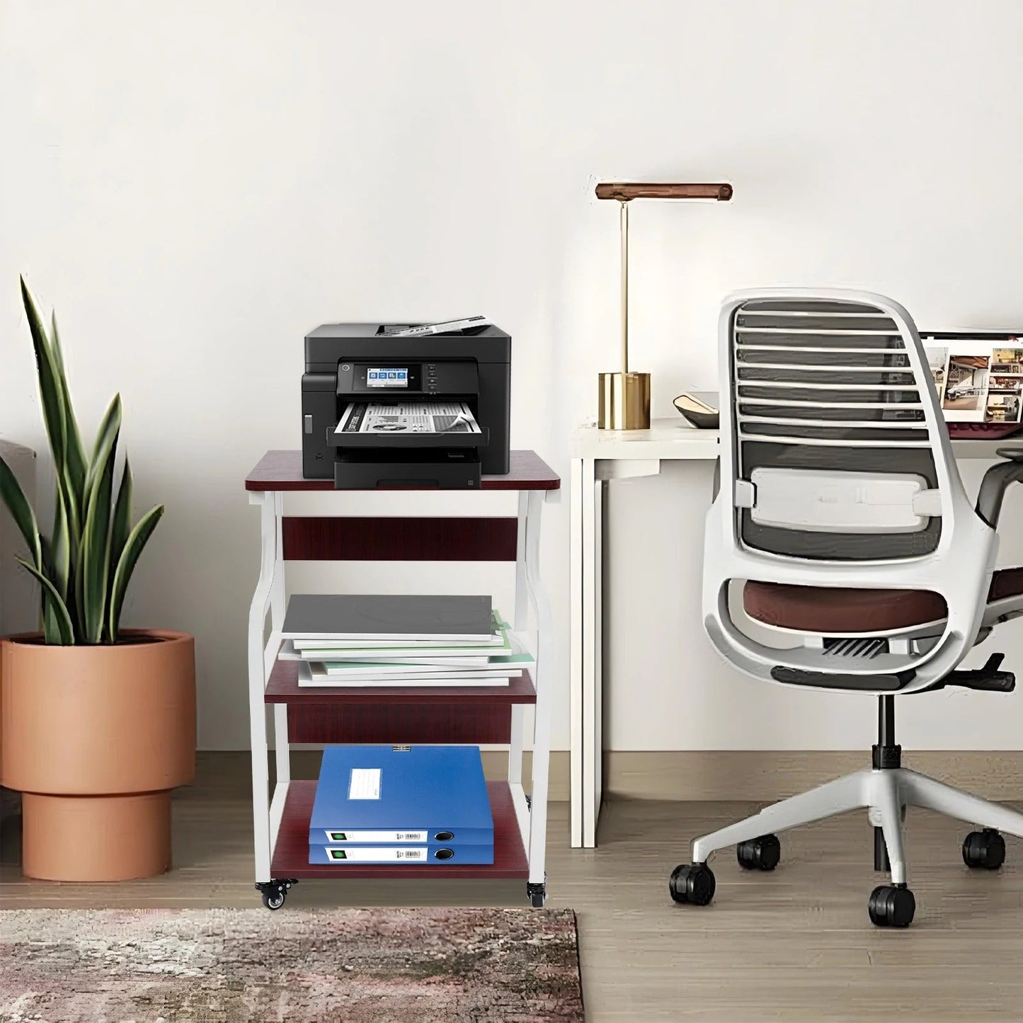 Étagère bureau | ProTier Blanc Teck - Mobilaura