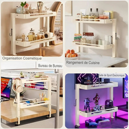 Étagère de Bureau | Double - Couche Clip - On - Mobilaura