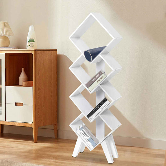 Etagère en bois à 4 niveaux | Design Rhombique - Mobilaura