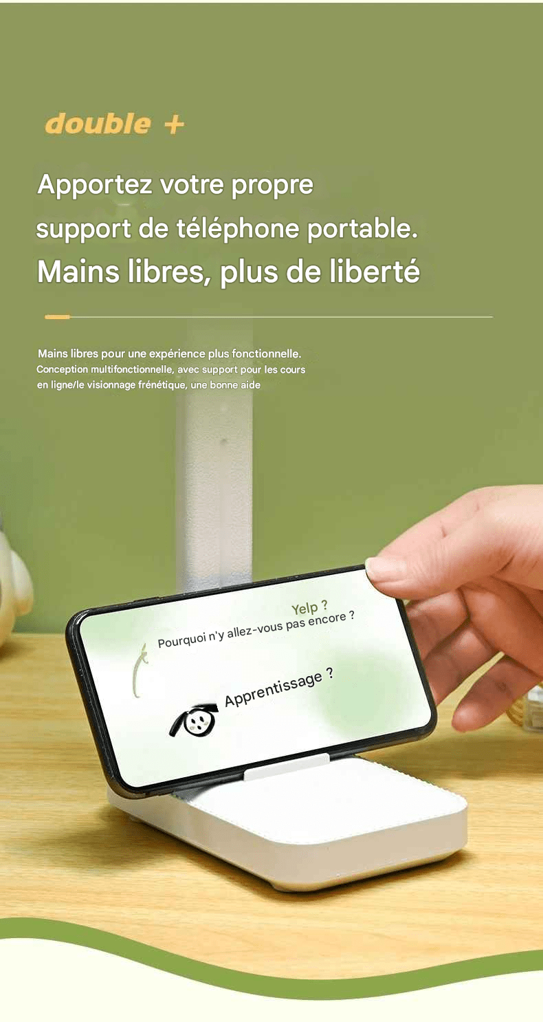 Lampe de Bureau LED Double Tête Rechargeable | EyeComfort - Mobilaura