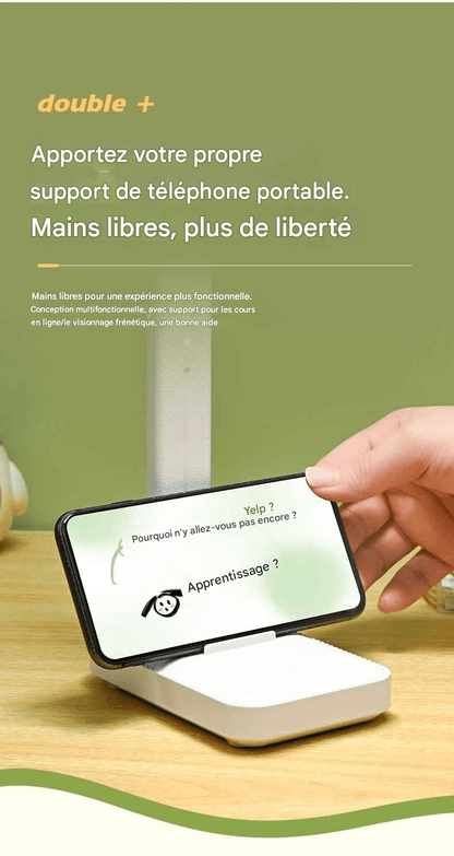 Lampe de Bureau LED Double Tête Rechargeable | EyeComfort - Mobilaura