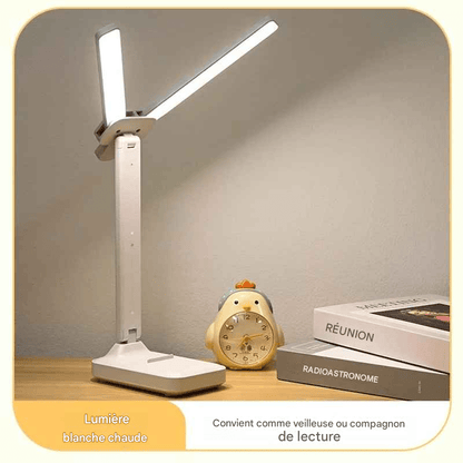 Lampe de Bureau LED Double Tête Rechargeable | EyeComfort - Mobilaura