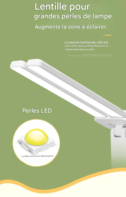 Lampe de Bureau LED Double Tête Rechargeable | EyeComfort - Mobilaura