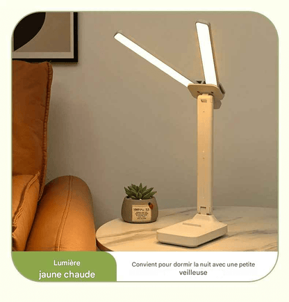 Lampe de Bureau LED Double Tête Rechargeable | EyeComfort - Mobilaura