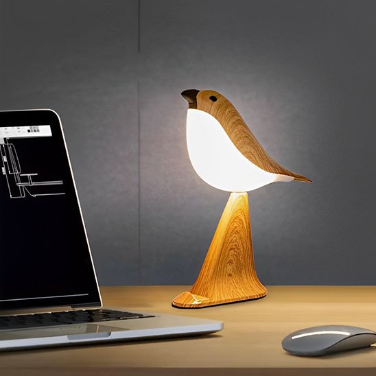 Lampe de chevet tactile | Oiseaux de Bois - Mobilaura