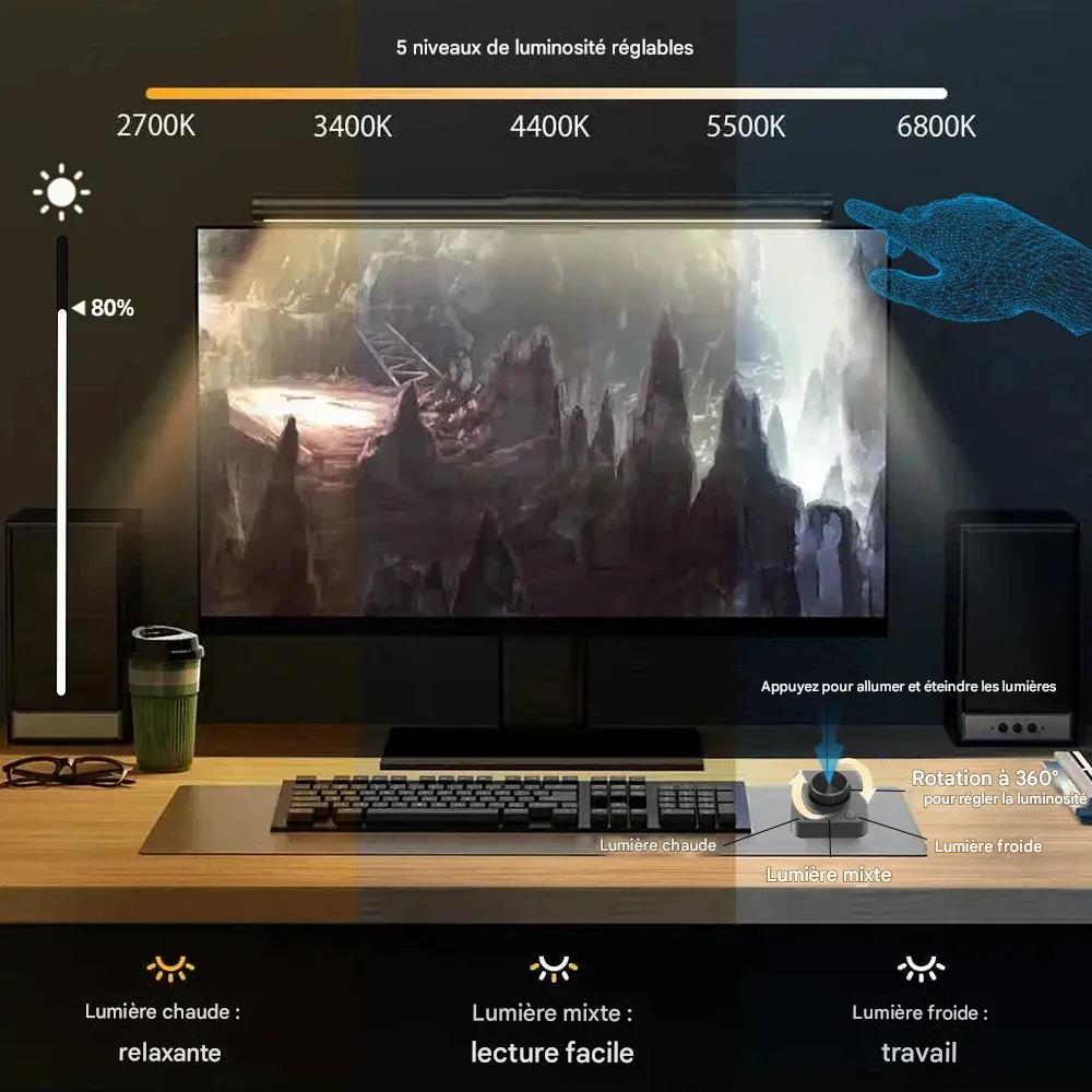 Lampe LED écran ordinateur anti - fatigue |OculaSafe - Mobilaura