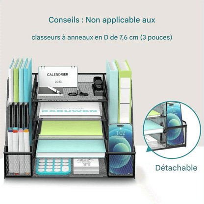 Organisateur de bureau 5 niveaux | MeshOffice - Mobilaura