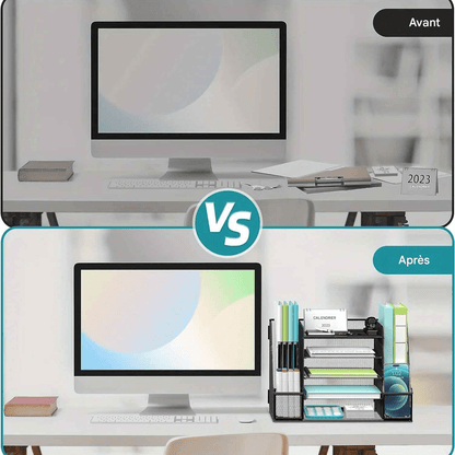 Organisateur de bureau 5 niveaux | MeshOffice - Mobilaura