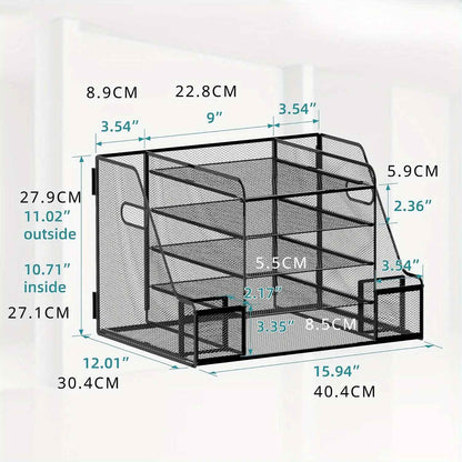 Organisateur de bureau 5 niveaux | MeshOffice - Mobilaura