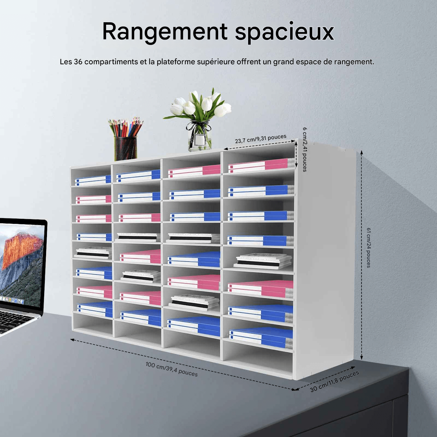 Organisateur de bureau | Élégance Boisée - Mobilaura