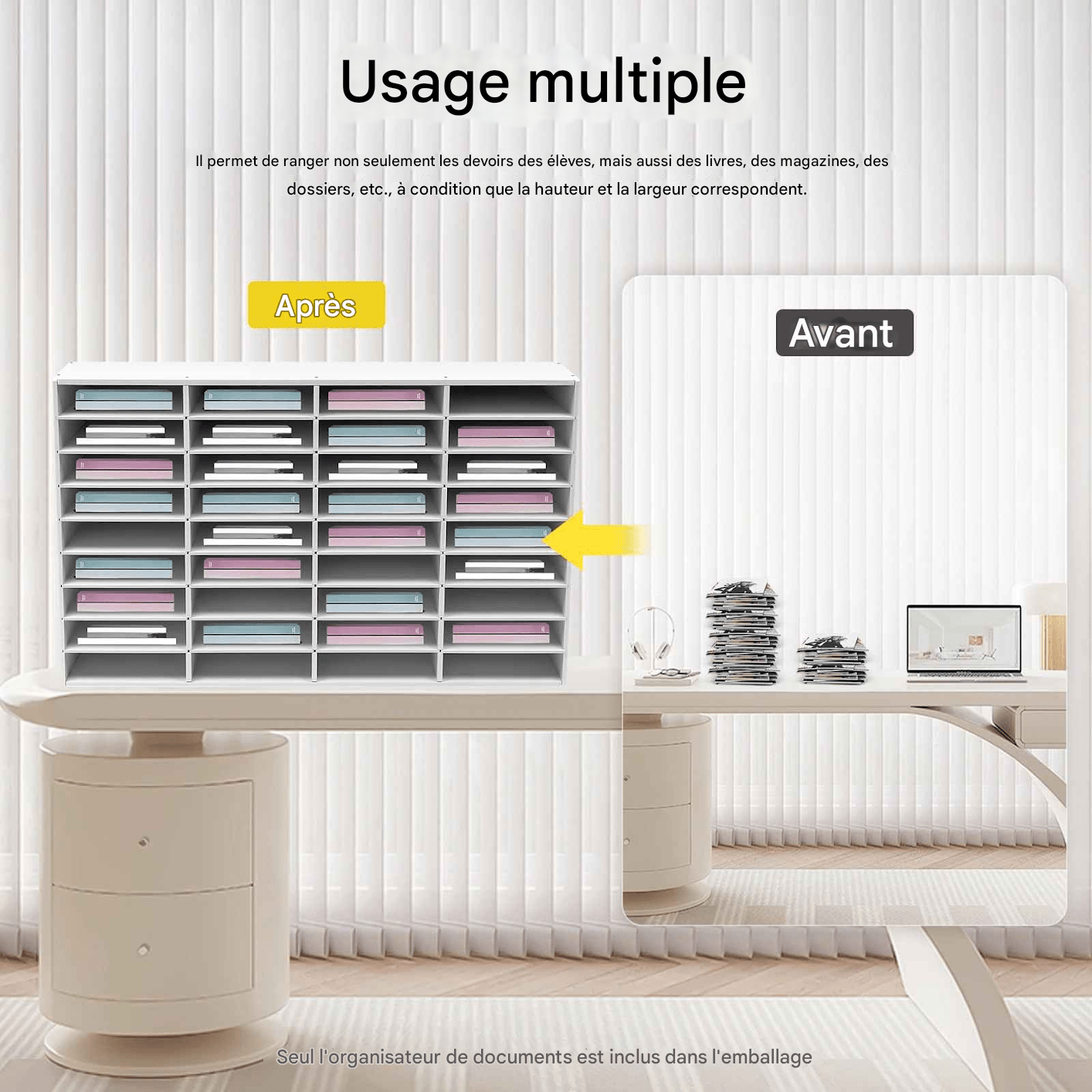 Organisateur de bureau | Élégance Boisée - Mobilaura