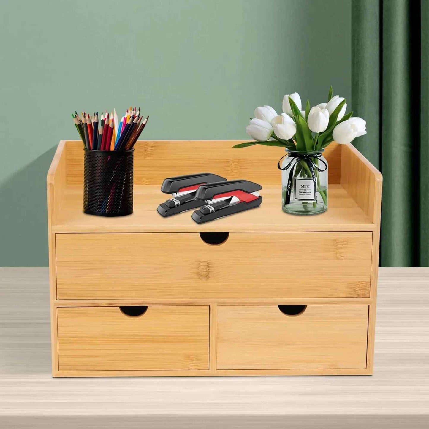 Organisateur de bureau en bambou | EcoRange - Mobilaura