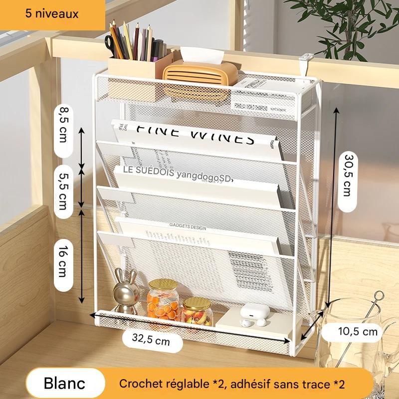 Organisateur Mural de Bureau 5 Compartiments | TimeSaver - Mobilaura
