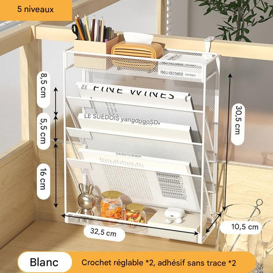 Organisateur Mural de Bureau 5 Compartiments | TimeSaver - Mobilaura
