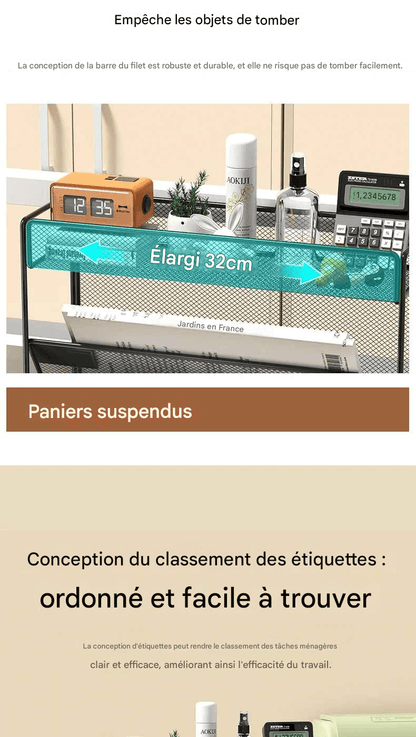 Organisateur Mural de Bureau 5 Compartiments | TimeSaver - Mobilaura