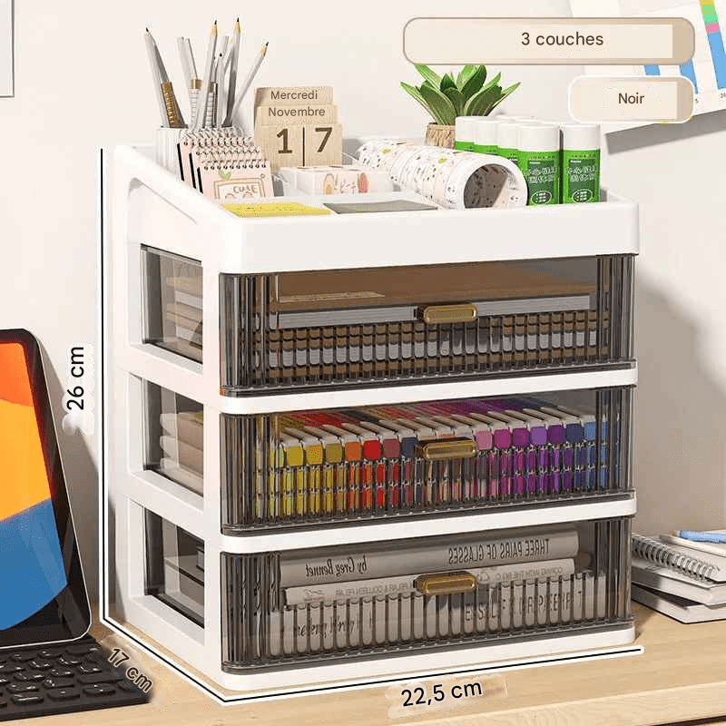 Organiseur de Bureau Transparent | ProEfficiency - Mobilaura