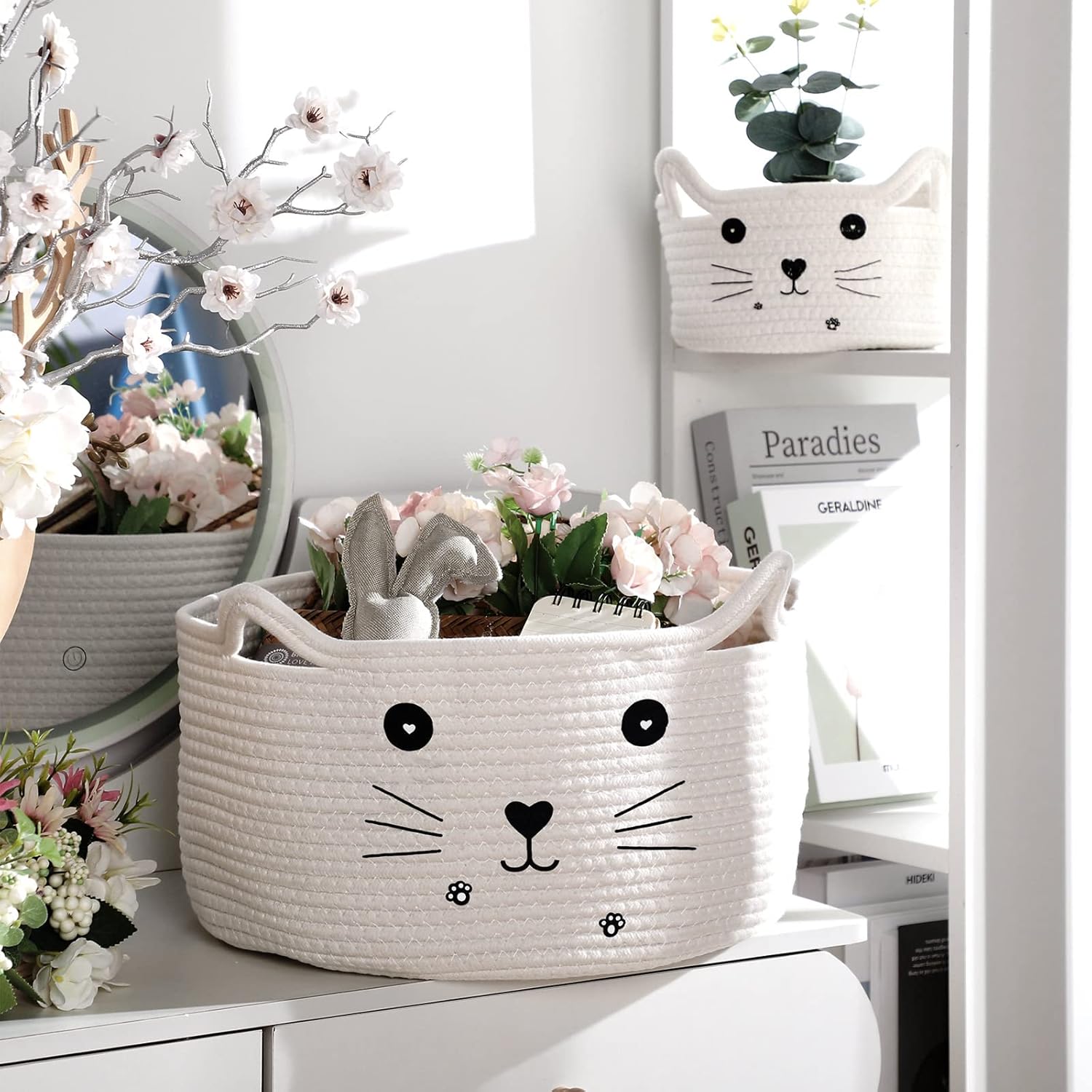 Paniers de Rangement - CottonStorageBaskets™ - Blanc - Mobilaura