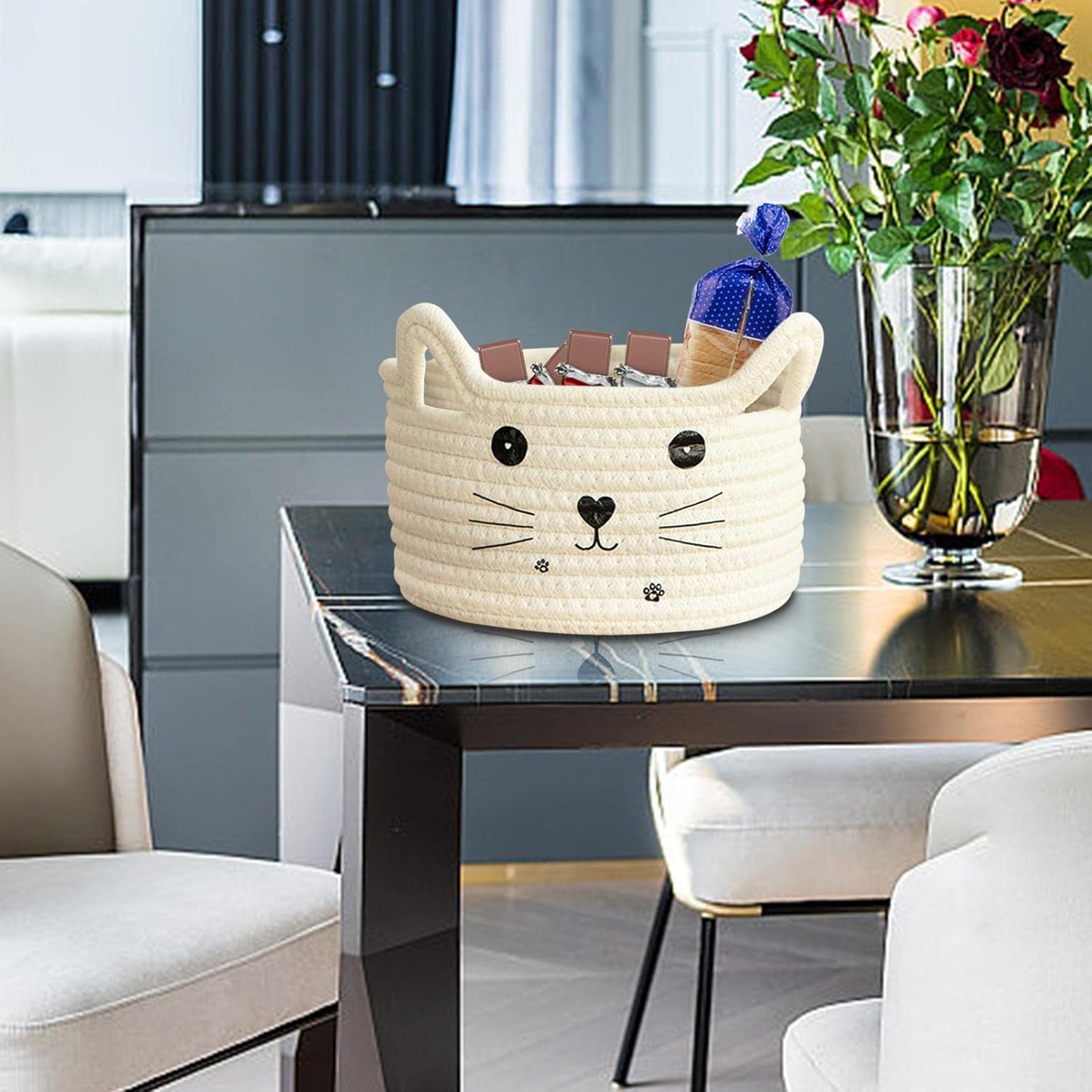 Paniers de Rangement - CottonStorageBaskets™ - Blanc - Mobilaura