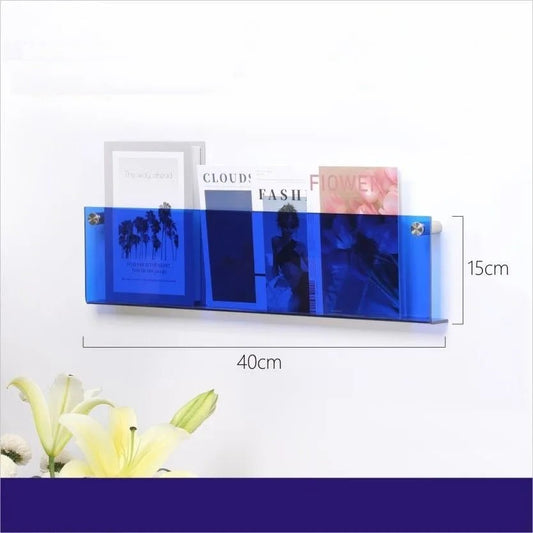 Porte revue mural - ModernStorageRack™ - Bleu - Mobilaura