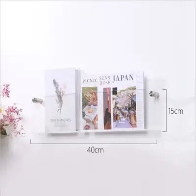 Porte revue mural - ModernStorageRack™ - Transparent - Mobilaura