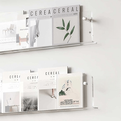 Porte revue mural - ModernStorageRack™ - Transparent - Mobilaura