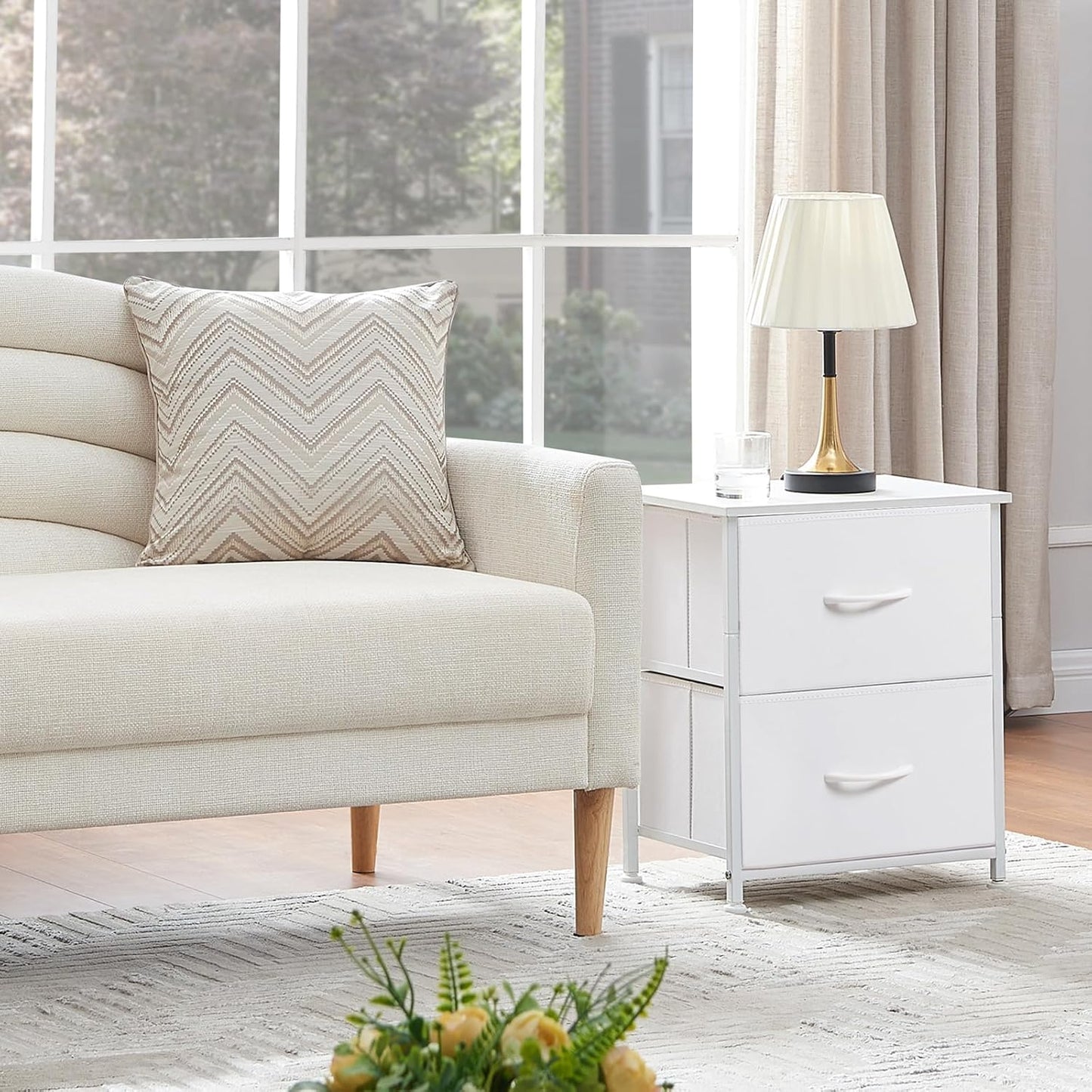Table de Chevet - JHKCab™ - Blanc - Mobilaura