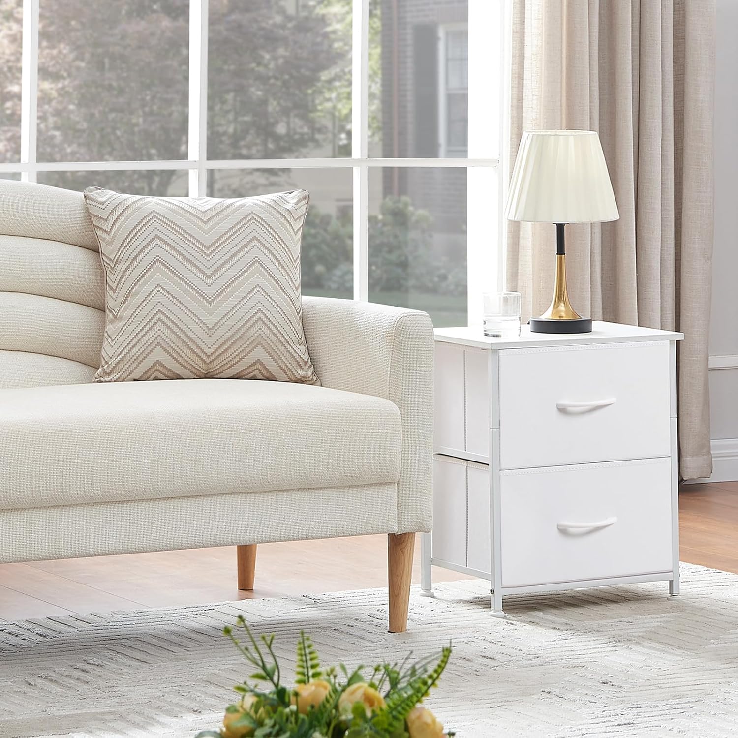 Table de Chevet - JHKCab™ - Blanc - Mobilaura