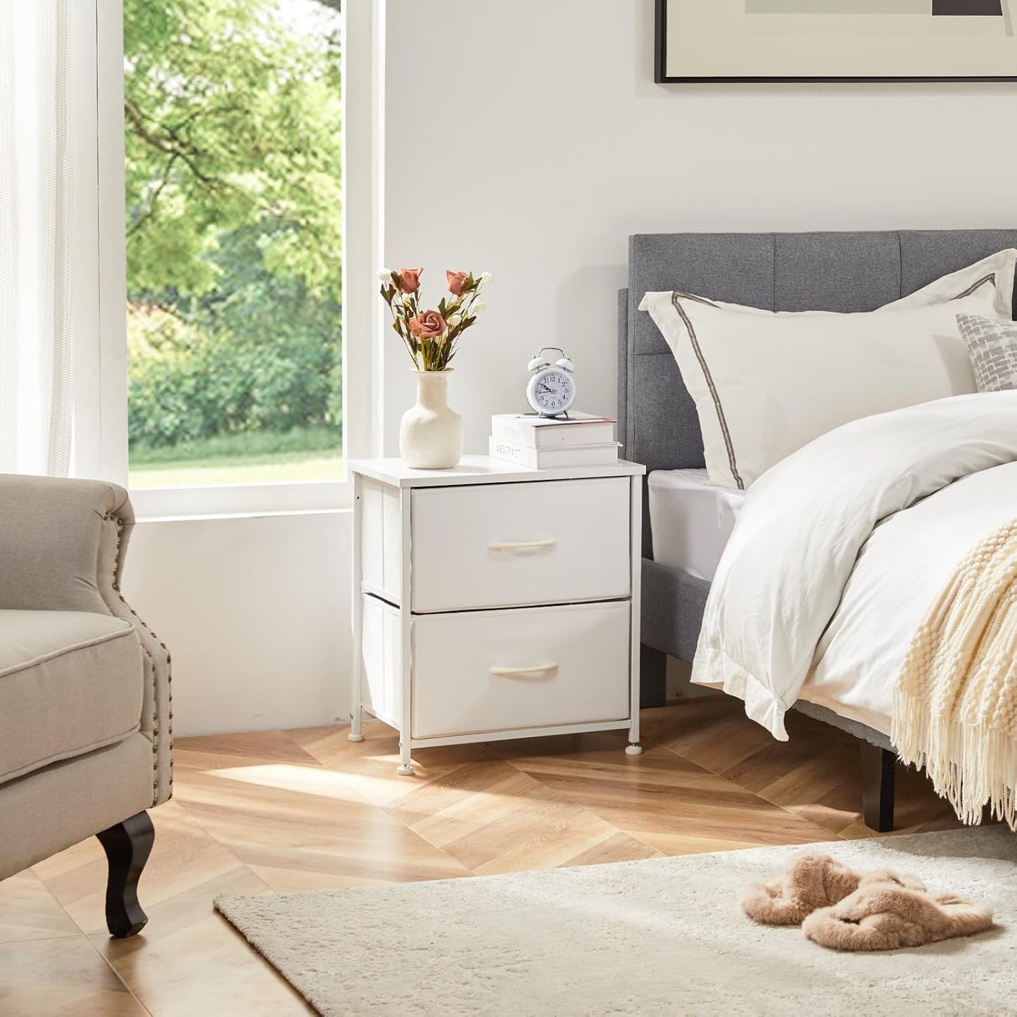 Table de Chevet - JHKCab™ - Blanc - Mobilaura