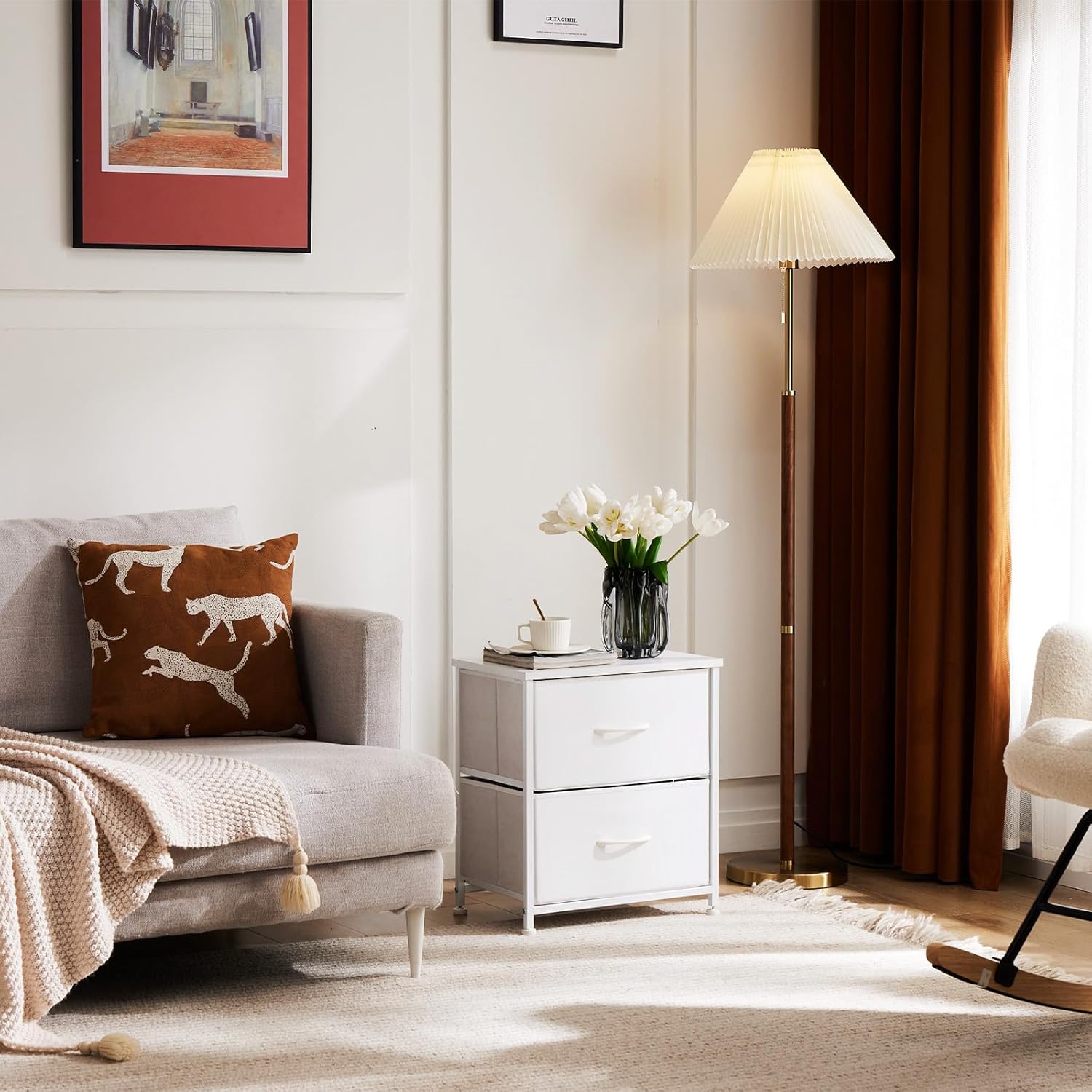 Table de Chevet - JHKCab™ - Blanc - Mobilaura