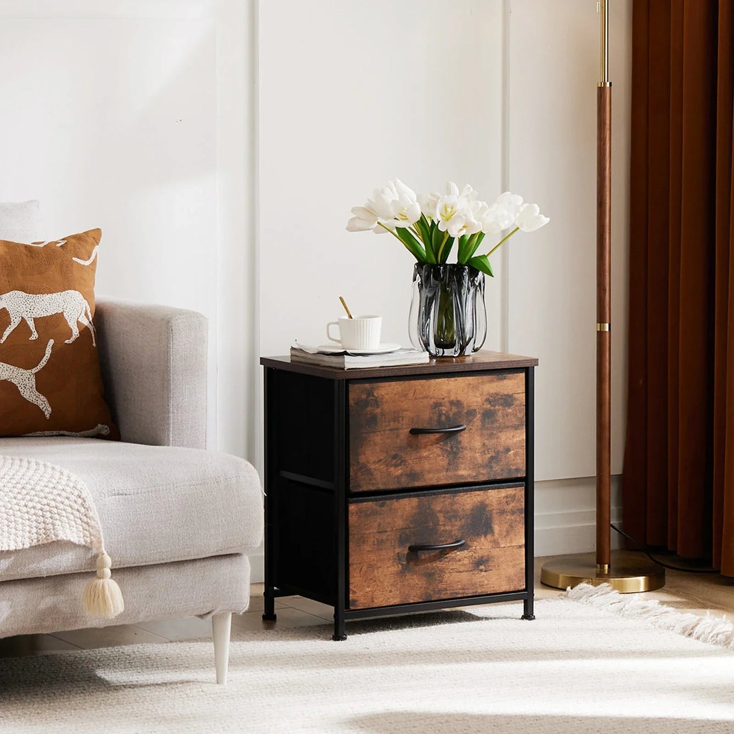 Table de Chevet - JHKCab™ - Brun - Mobilaura