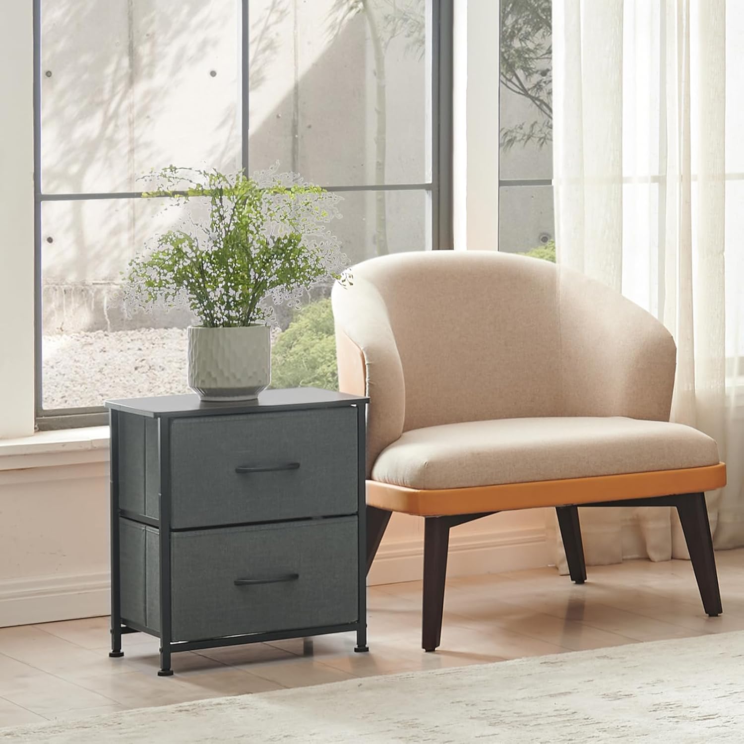 Table de Chevet - JHKCab™ - Gris - Mobilaura