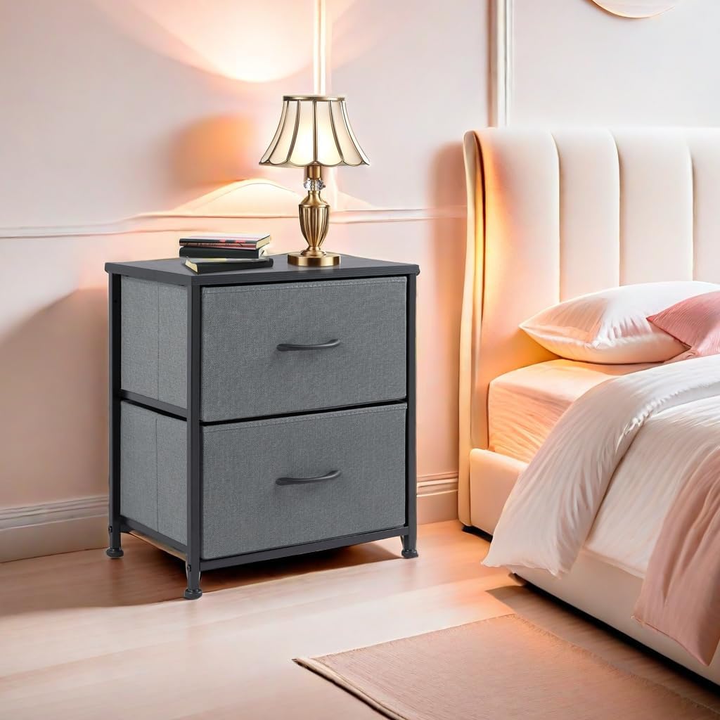 Table de Chevet - JHKCab™ - Gris - Mobilaura