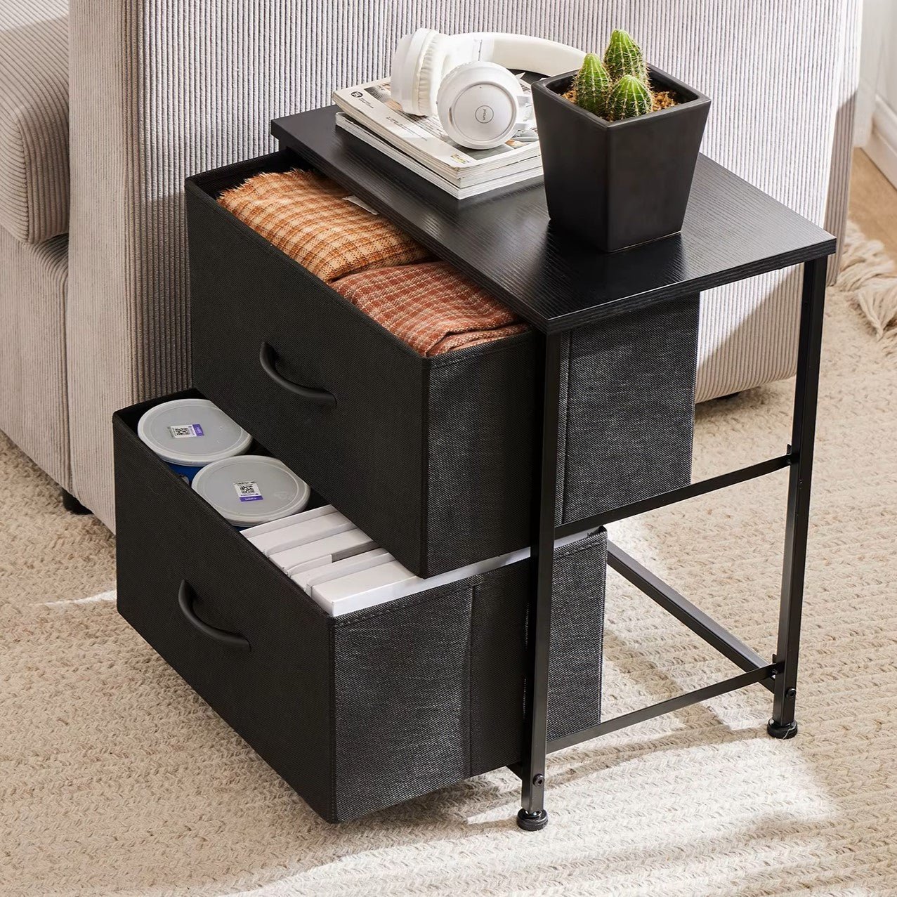 Table de Chevet - JHKCab™ - Noir - Mobilaura
